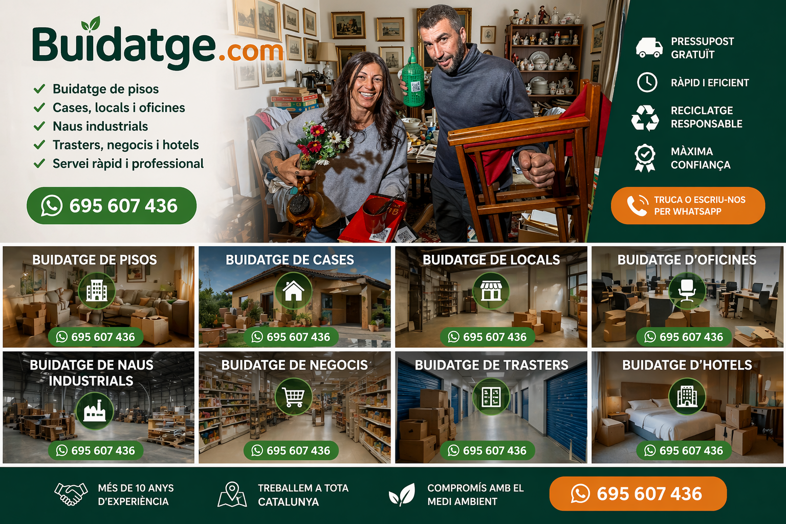 Vaciado de casas con síndrome de Diógenes en Barcelona